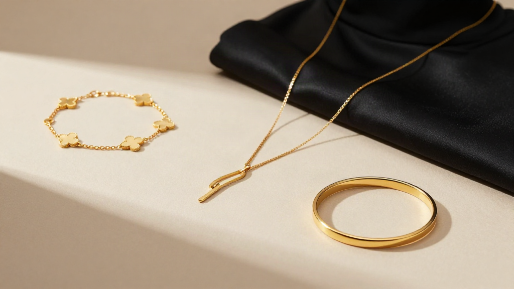 Kleeblatt-Armband gold: Minimalistischen Schmuck richtig kombinieren