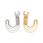 Ear Cuff mit Kette aus 18K vergoldetem Edelstahl – Ohne Ohrloch