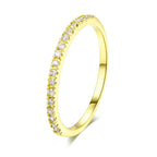 Feiner Zirkonia Ring mit 14K Vergoldung