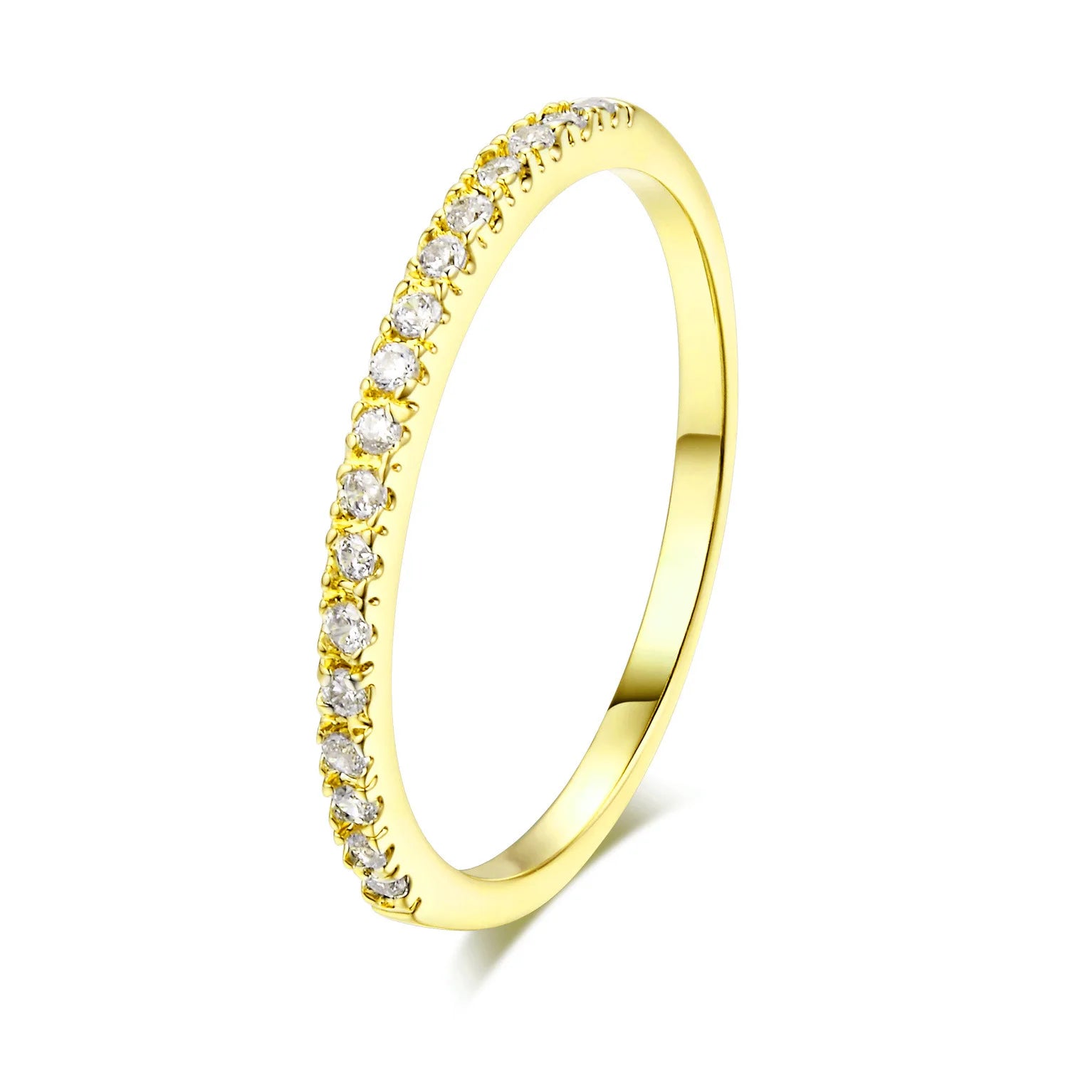 Feiner Zirkonia Ring mit 14K Vergoldung