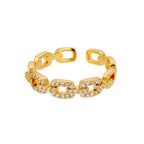 Gedrehter Edelstahlring mit Zirkonia