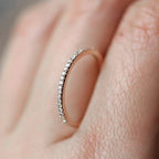 Feiner Zirkonia Ring mit 14K Vergoldung