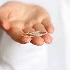 Feiner Zirkonia Ring mit 14K Vergoldung