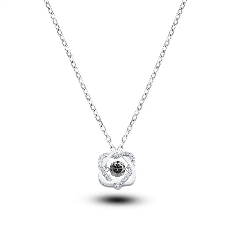 925 Sterling Silber Halskette mit 0,5 ct Moissanit