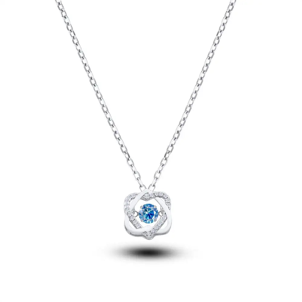 925 Sterling Silber Halskette mit 0,5 ct Moissanit