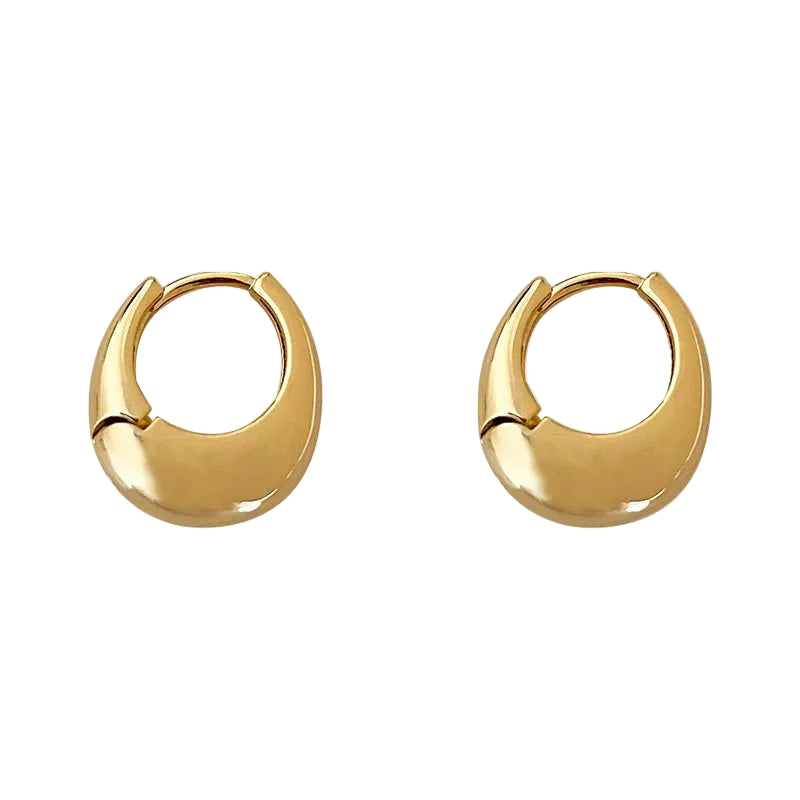 Elegante ovale Ohrstecker in 3D-Optik