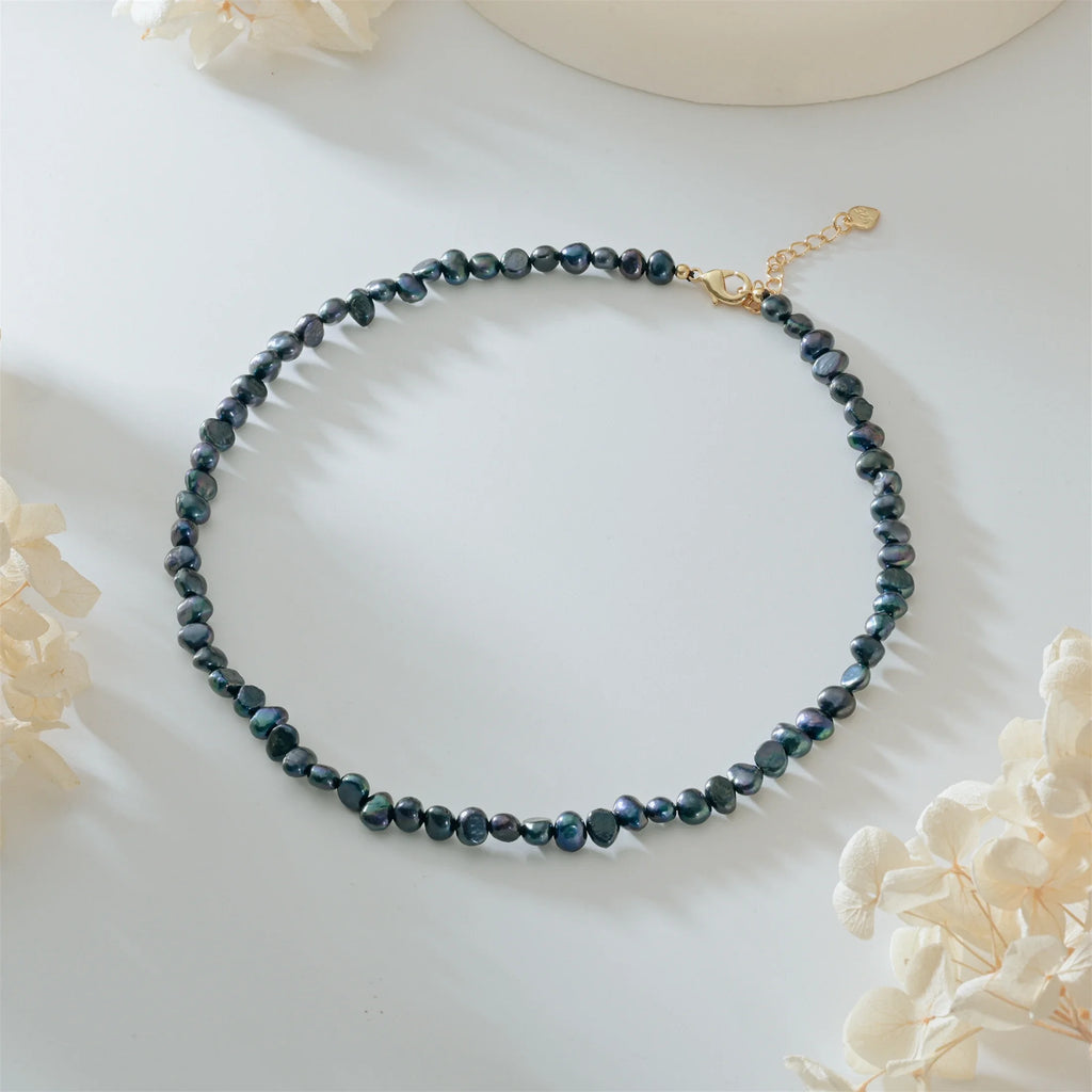 Barocke Süßwasserperlen Choker-Halskette