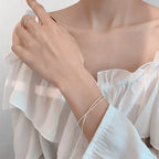925 Sterling Silber Armband mit doppelter Schlangenkette