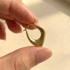 Quadratische Creolen aus 18K vergoldetem Edelstahl