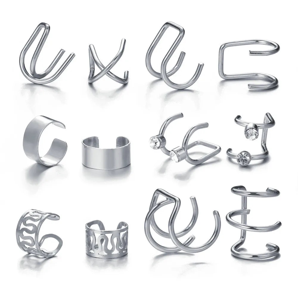 Ear Cuff aus Edelstahl in Goldoptik – Ohne Ohrloch