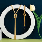 Schmuckset mit Schlangenkette und Ohrhängern
