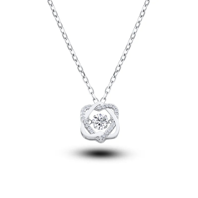 925 Sterling Silber Halskette mit 0,5 ct Moissanit