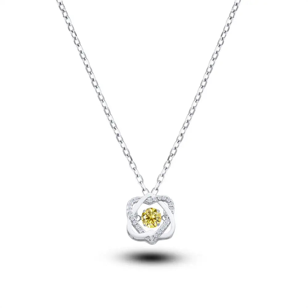925 Sterling Silber Halskette mit 0,5 ct Moissanit