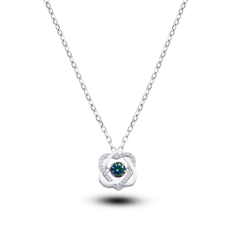 925 Sterling Silber Halskette mit 0,5 ct Moissanit