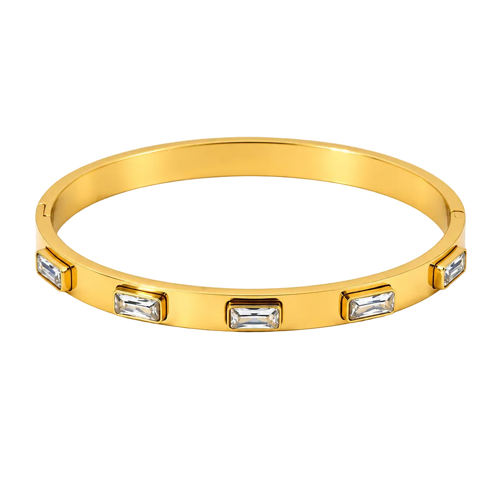 Zirkonia Armreif Gold – 18K vergoldet