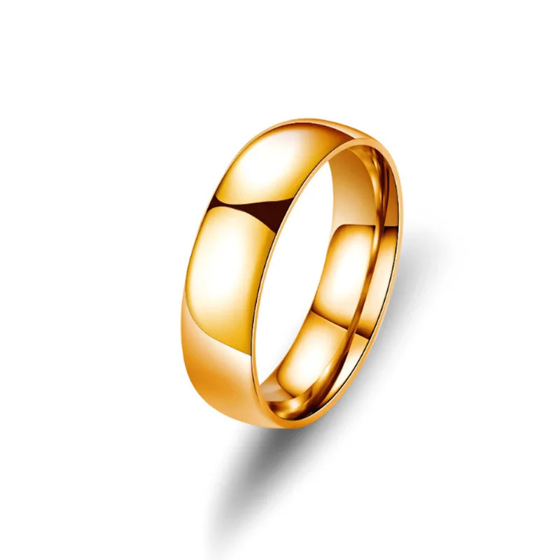 Klassischer Edelstahlring 6 mm