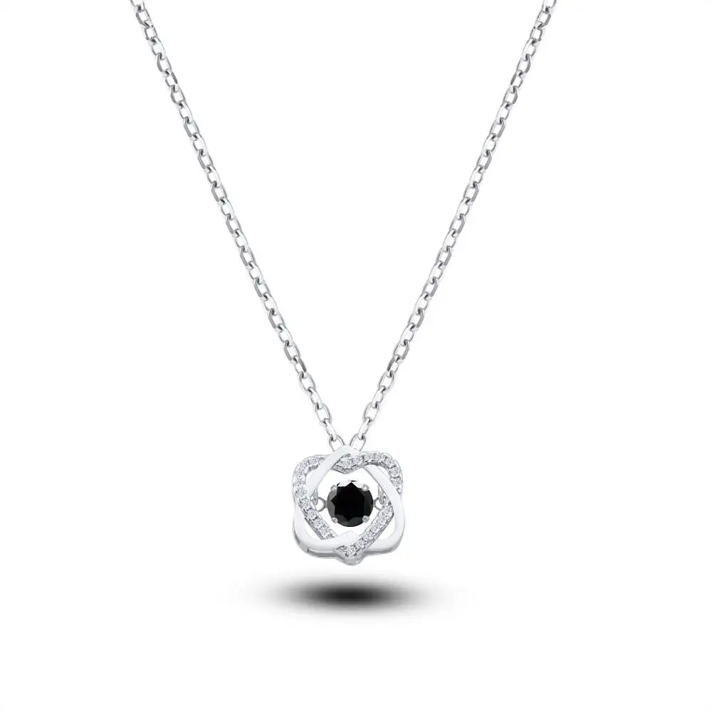 925 Sterling Silber Halskette mit 0,5 ct Moissanit