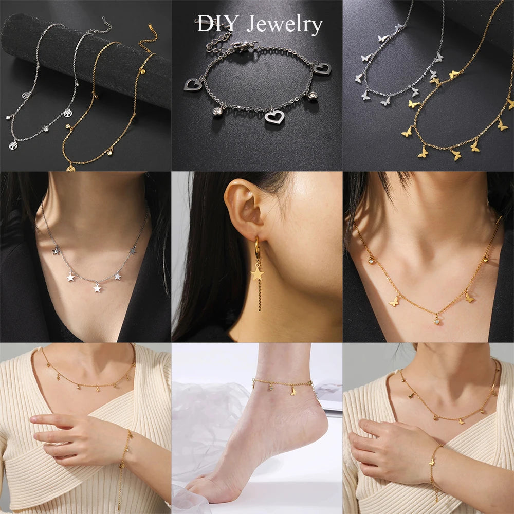 Edelstahl Charms-Set für Schmuck – 5er Set
