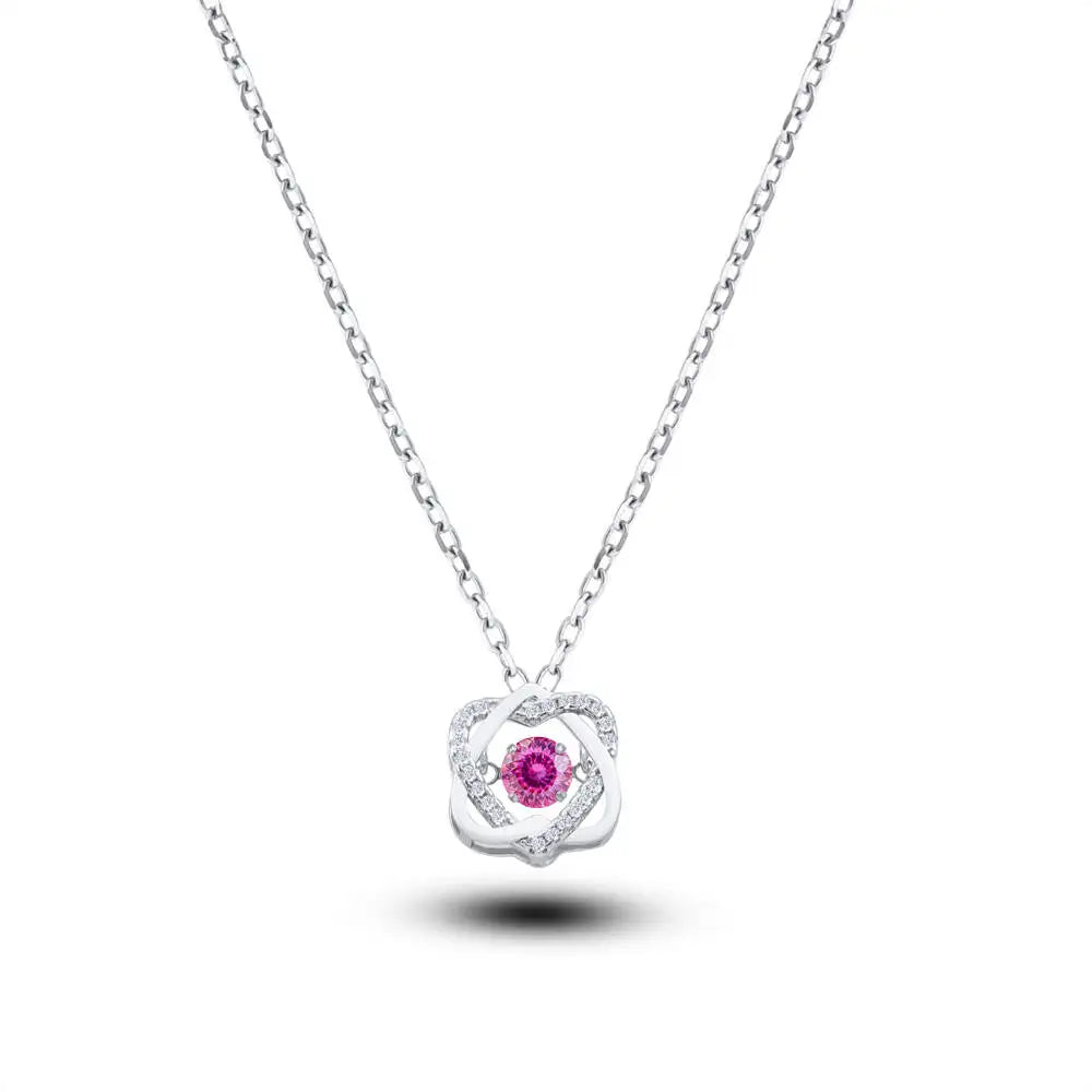 925 Sterling Silber Halskette mit 0,5 ct Moissanit