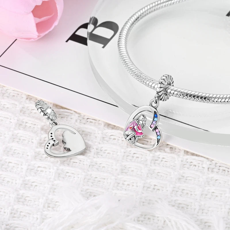 925 Sterling Silber Charm „Liebevolle Umarmung“