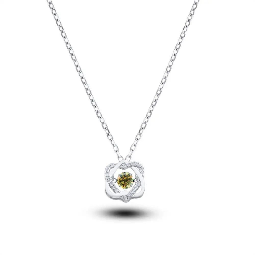 925 Sterling Silber Halskette mit 0,5 ct Moissanit