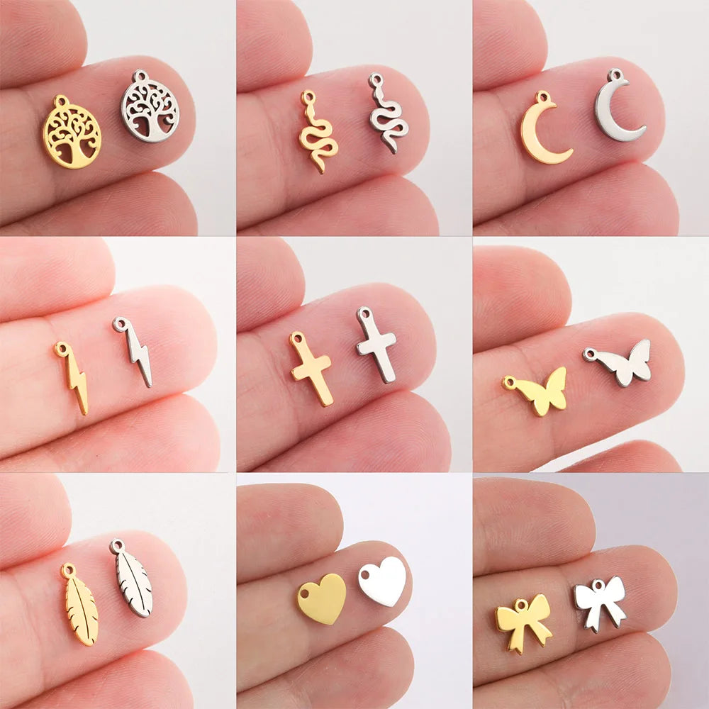 Edelstahl Charms-Set für Schmuck – 5er Set