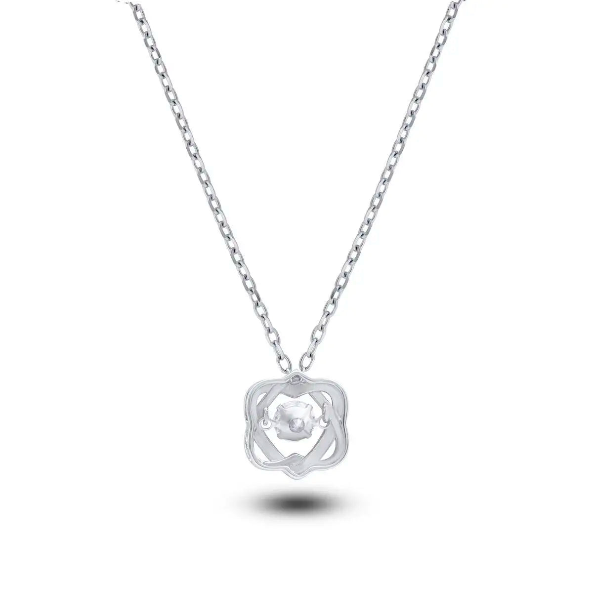 925 Sterling Silber Halskette mit 0,5 ct Moissanit