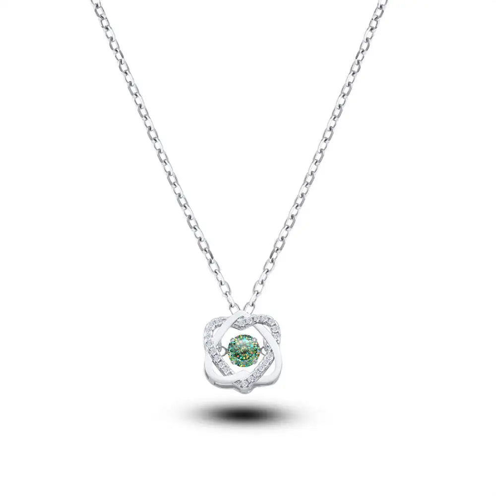 925 Sterling Silber Halskette mit 0,5 ct Moissanit