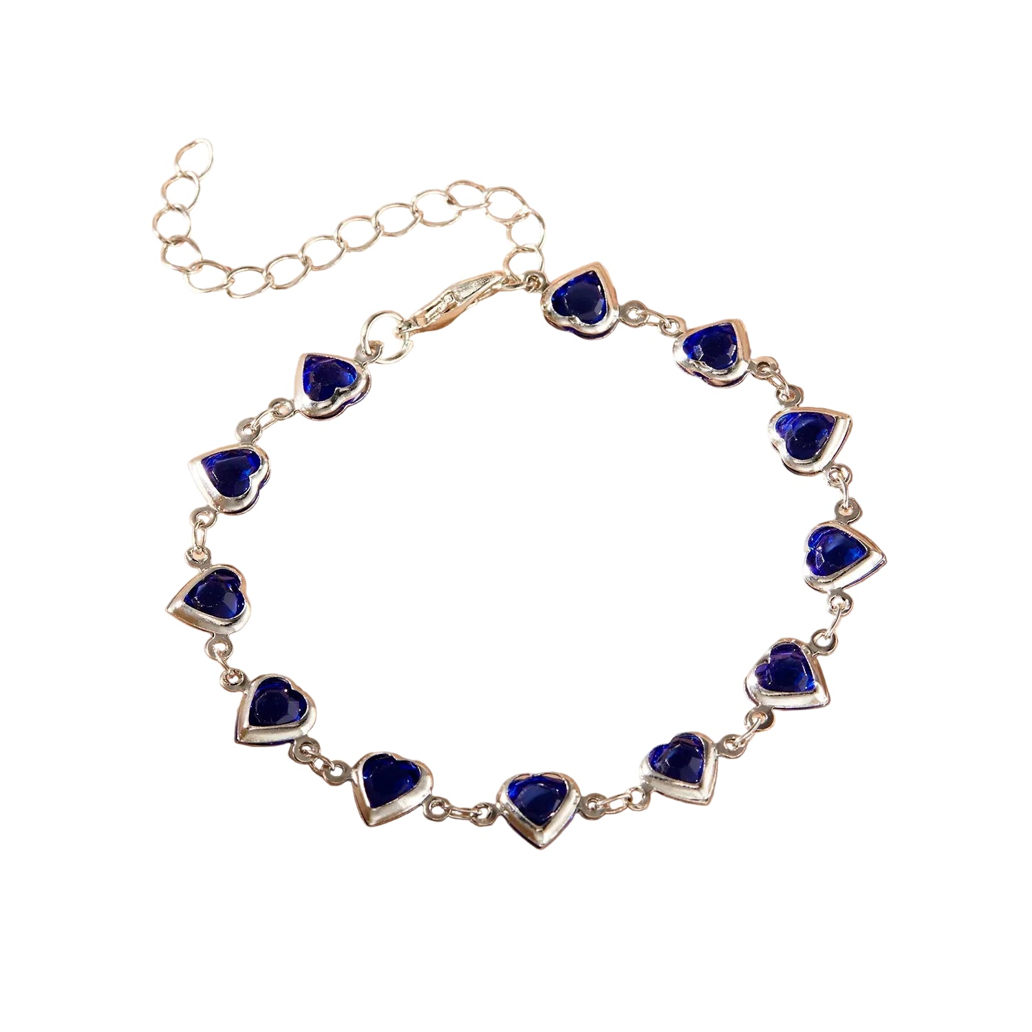 Herz-Armband mit rotem Kristall-Zirkonia