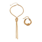 Schmuckset mit Schlangenkette und Ohrhängern