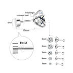 Edelstahl Ohrstecker mit Zirkonia