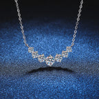 925 Sterling Silber Halskette mit 1,7 ct Ovalem Moissanit