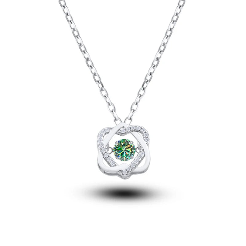 925 Sterling Silber Halskette mit 0,5 ct Moissanit