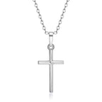 Kreuz-Halskette in Silberoptik
