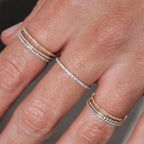 Feiner Zirkonia Ring mit 14K Vergoldung