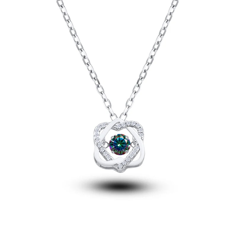 925 Sterling Silber Halskette mit 0,5 ct Moissanit