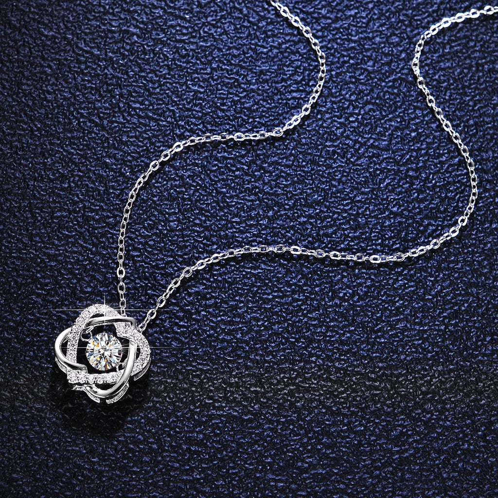 925 Sterling Silber Halskette mit 0,5 ct Moissanit