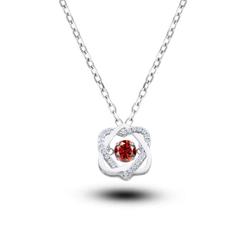925 Sterling Silber Halskette mit 0,5 ct Moissanit