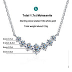925 Sterling Silber Halskette mit 1,7 ct Ovalem Moissanit