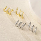 Ohrstecker mit Zirkonia im Dreikrappen-Design