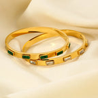 Zirkonia Armreif Gold – 18K vergoldet