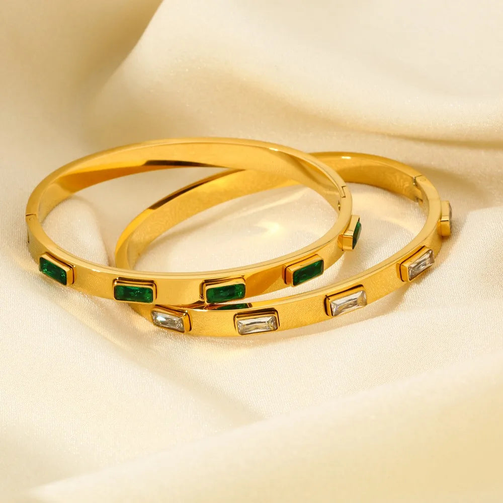 Zirkonia Armreif Gold – 18K vergoldet