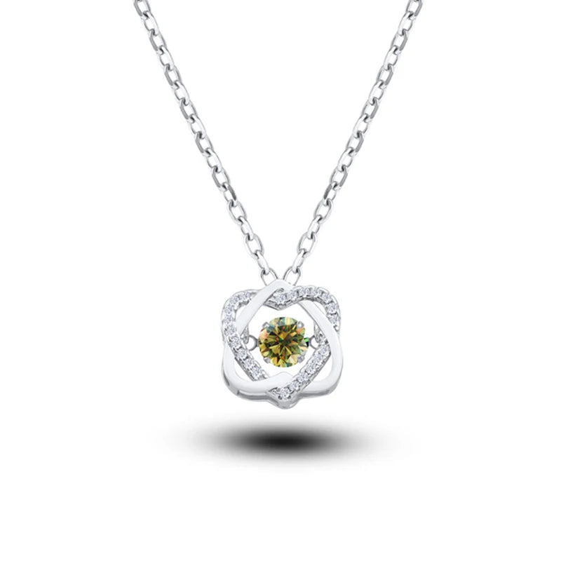 925 Sterling Silber Halskette mit 0,5 ct Moissanit