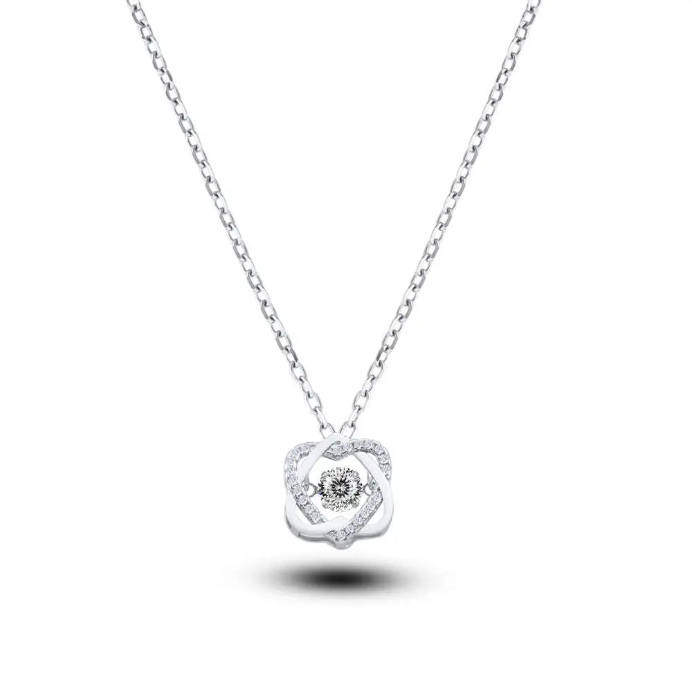 925 Sterling Silber Halskette mit 0,5 ct Moissanit