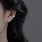 Doppelter Ear Cuff in Silberoptik – Ohne Ohrloch