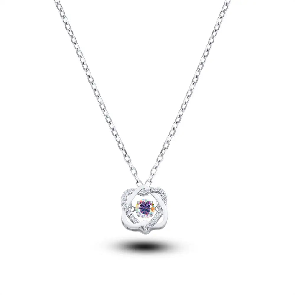 925 Sterling Silber Halskette mit 0,5 ct Moissanit
