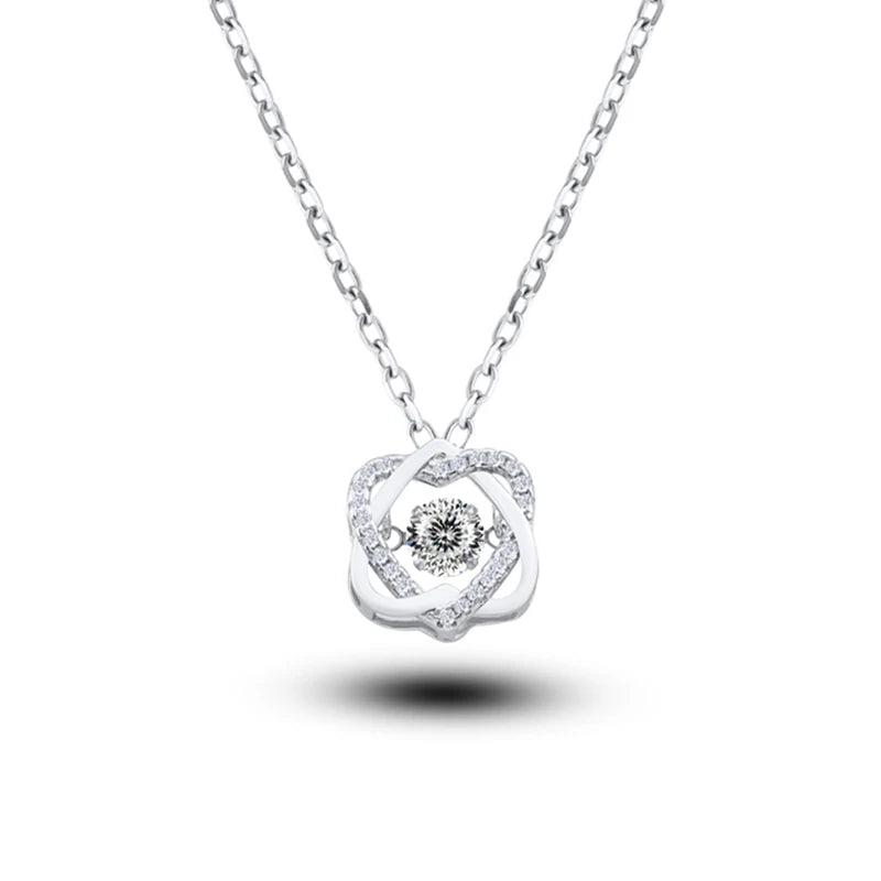 925 Sterling Silber Halskette mit 0,5 ct Moissanit