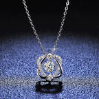 925 Sterling Silber Halskette mit 0,5 ct Moissanit
