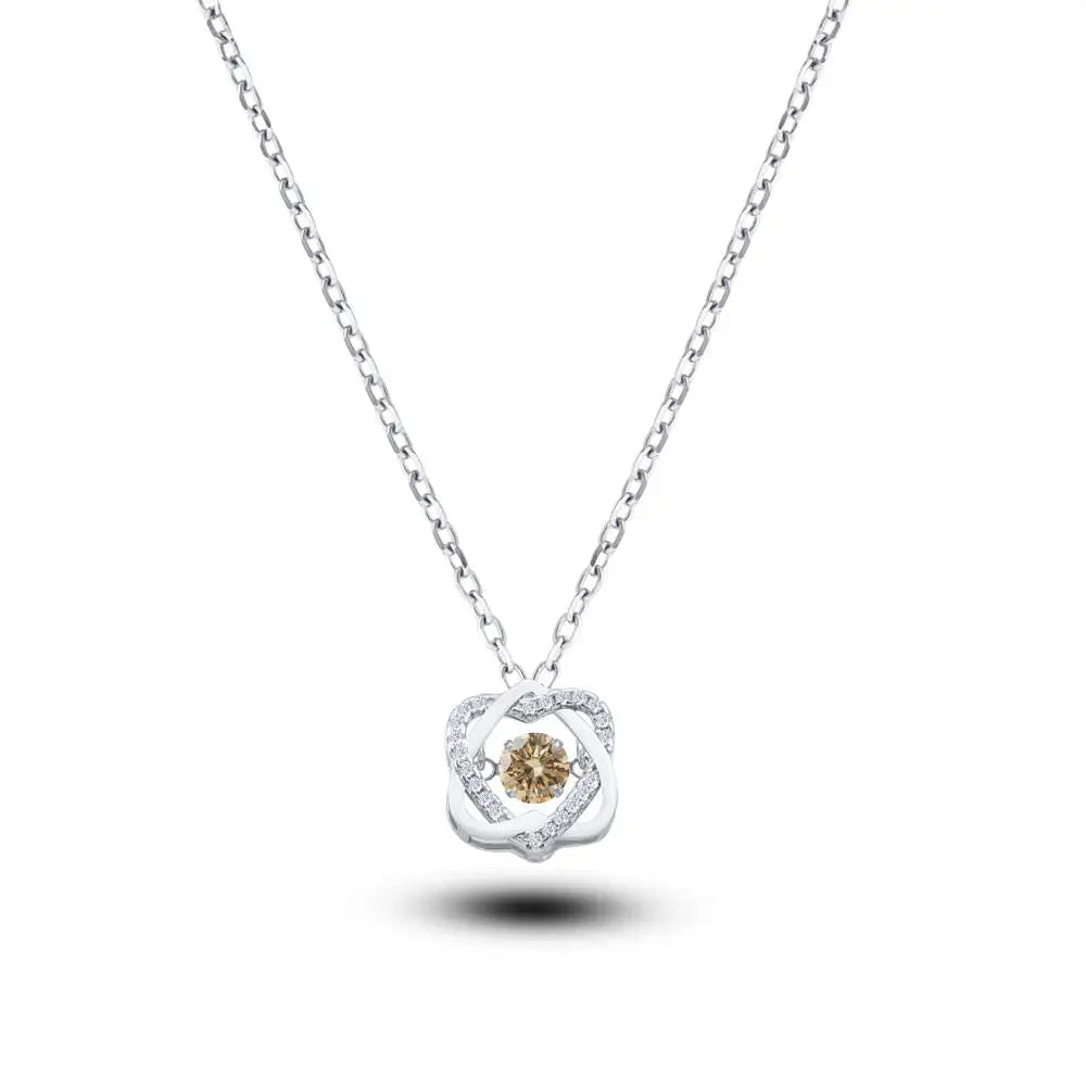 925 Sterling Silber Halskette mit 0,5 ct Moissanit