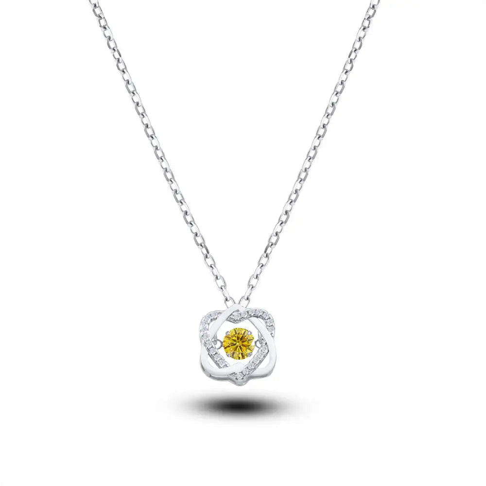 925 Sterling Silber Halskette mit 0,5 ct Moissanit